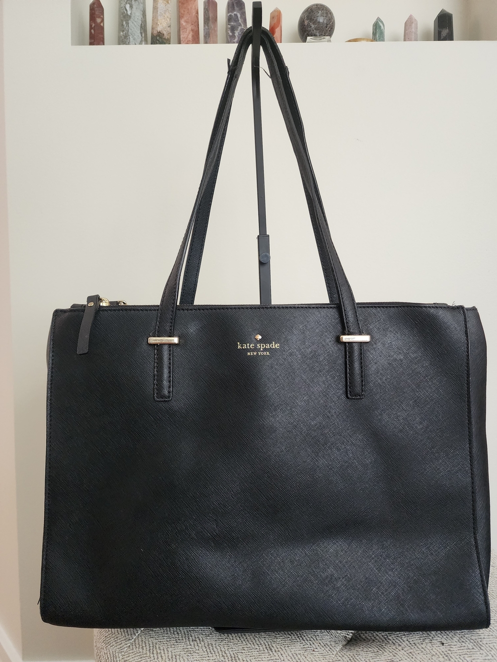 kate spade Black Saffiano Leather Tote